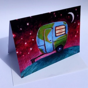 Boler Painted as Earth Art Cards // 2 or More Cards // You Choose // Blank Greeting Cards