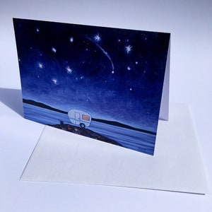 Cartes artistiques Boler Under étoile filante et Grande Ourse// 2 cartes ou plus//au choix//cartes de voeux vierges