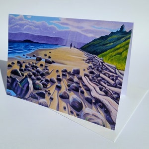 Beach Walk Art Card // Blank Greeting Card