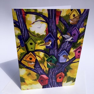 Cartes d'art petits oiseaux et maisons d'oiseaux // 2 cartes ou plus // Vous choisissez // Cartes de fête des mères // Cartes de voeux vierges