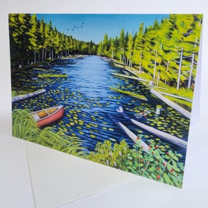Cartes d'art Blue Pond // 2 cartes ou plus // Vous choisissez // Cartes de voeux vierges