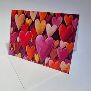Cartes coeurs bondés // 2 cartes ou plus // Au choix // Cartes de voeux vierges // Cartes de Saint-Valentin