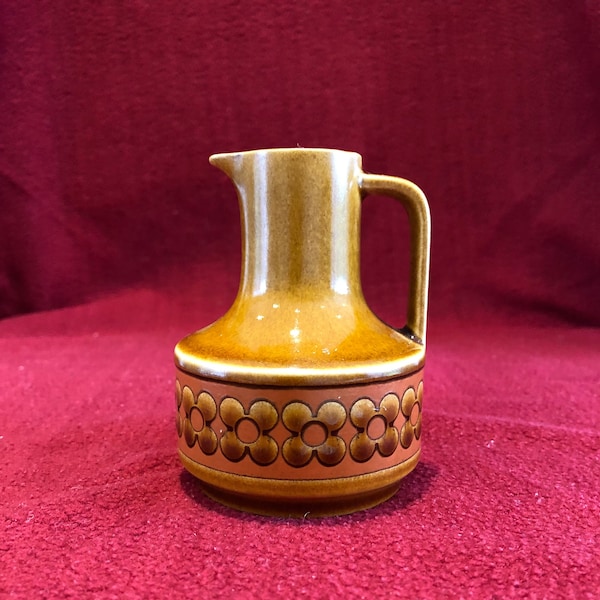 Hornsea Saffron Vinegar or Oil Bottle 8.5cm Tall Circa 1970