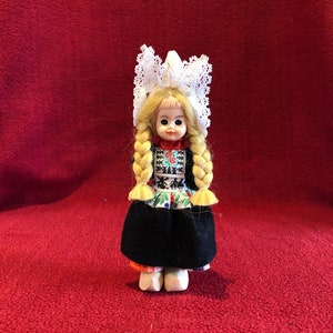 Dutch Souvenir Doll in Traditional Costume With Wooden Clogs. Movable ...