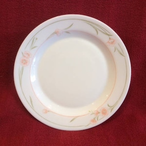 Pyrex Rosa Blommor Blommönster Te- eller Sidofat cirka 1980