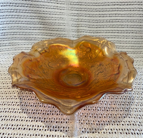 アメリカ製　カーニバルガラス　両手鉢　2個　16cm アメリカ製 カーニバルガラス 両手鉢 2個 16cm