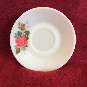 Pyrex JAJ Cottage Rose Tea Saucer 5 5/8&quot; diameter