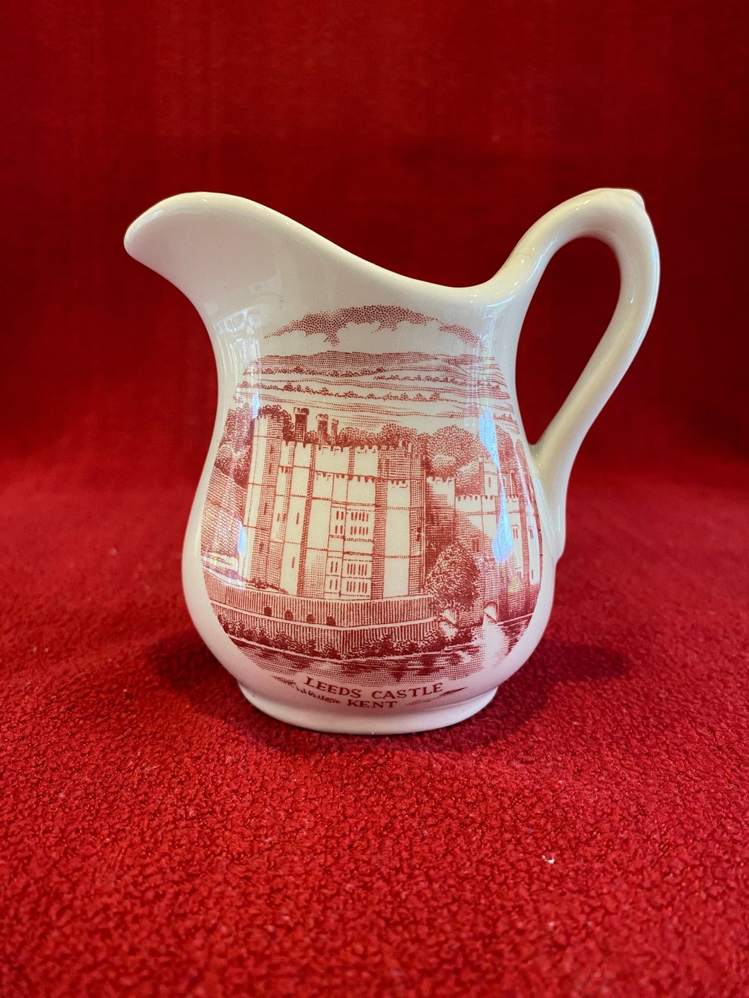 Old English Staffordshire Ware Leeds Castle Maidstone Kent Creamer Jug