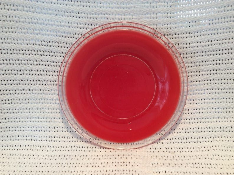 Phoenix Coral Red Sprayware Side Plate 6.75 Diameter circa 1950