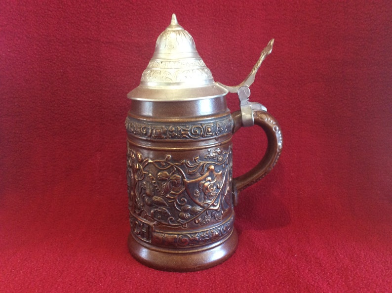 Original King Beer Stein 303W österreich Austria Lidded Beer Etsy