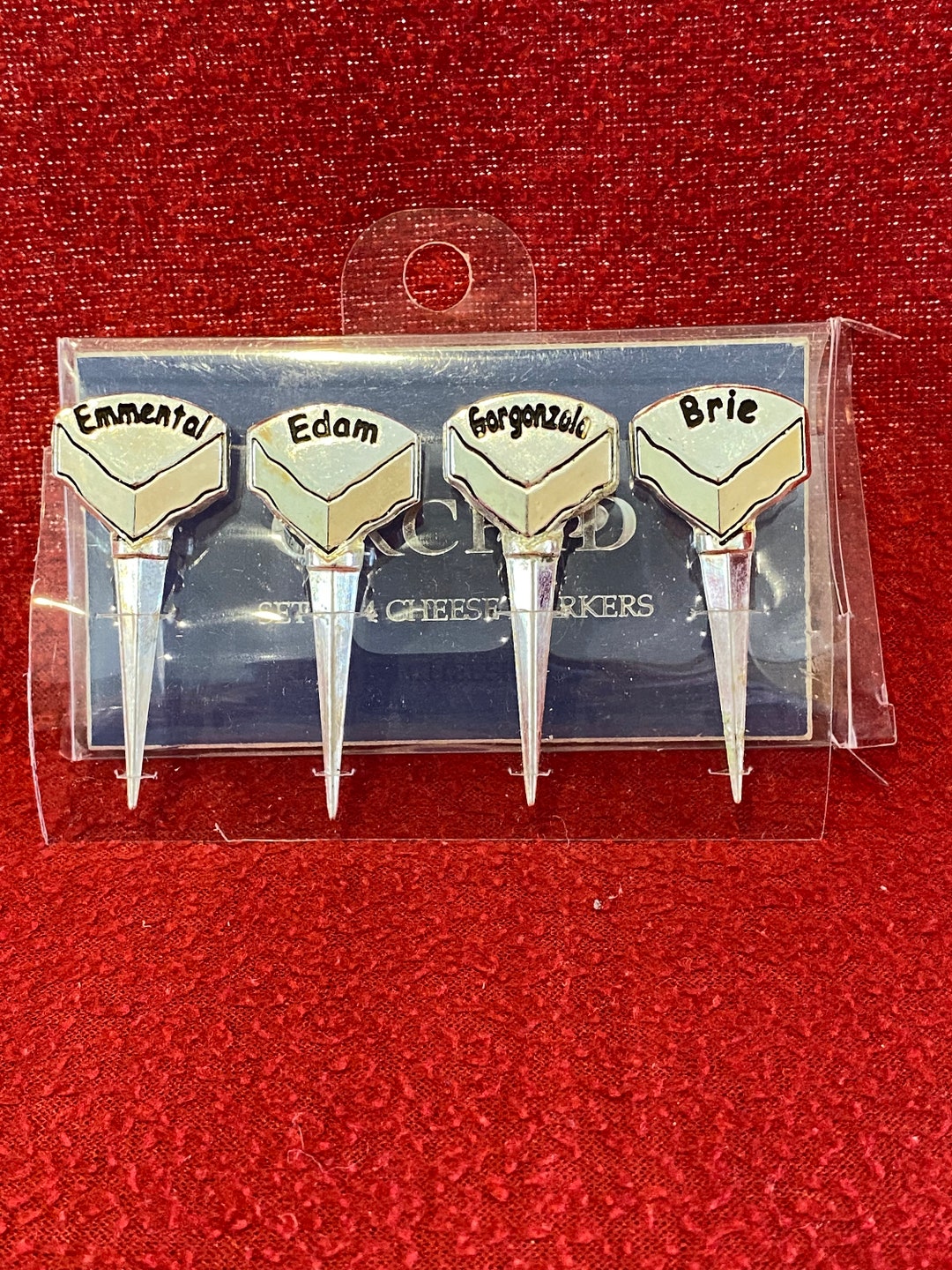 Orchid Set of 4 Metal Cheese Markers. Cheese Board. in Etsy