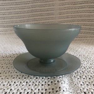 Tupperware Parfait Cups avec bases Smokey Grey #754-2 vers les années 1970