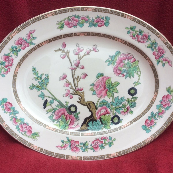 John Maddock and Sons Indian Tree Oval Server Platter 11" x 14"