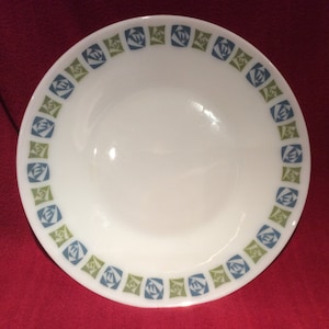 Pyrex JAJ Checkers 8.5&quot; Dessert Plate circa 1960