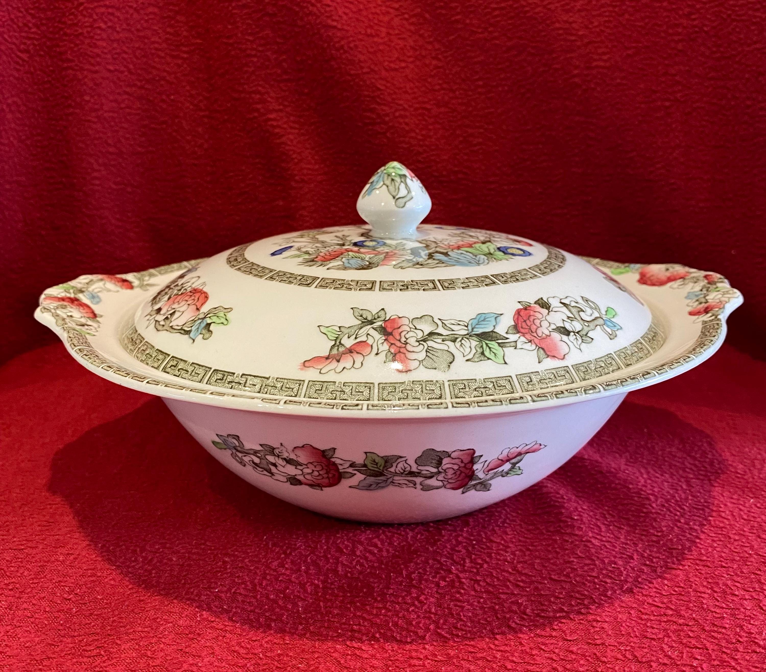 Johnson Bros England Indian Tree Pattern Lidded Vegetable Tureen
