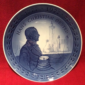 Royal Copenhagen Porcelain Plate Hans Christian Orsted 18cm diameter