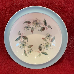 Wedgwood Penshurt pattern dessert bowl. Grey, green lemon foliage. Ceramic bowl. 1960's