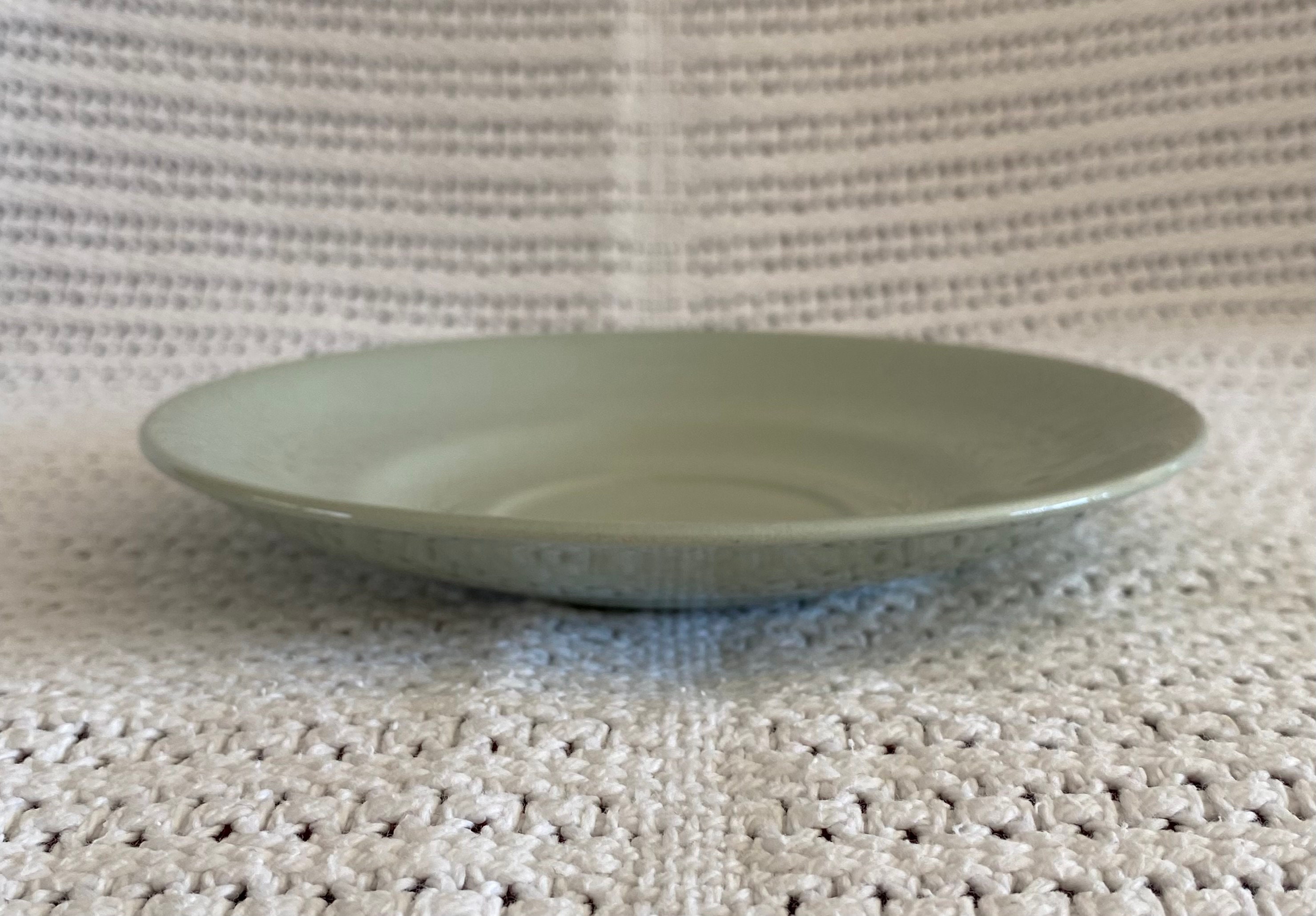 Vintage Spode Flemish Green Saucer: England Retro China (14.5cm