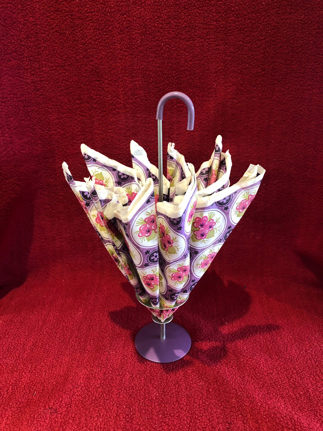 Retro Kitsch Serviet Holder Umbrella Napkin Holder. Holds Ten Etsy