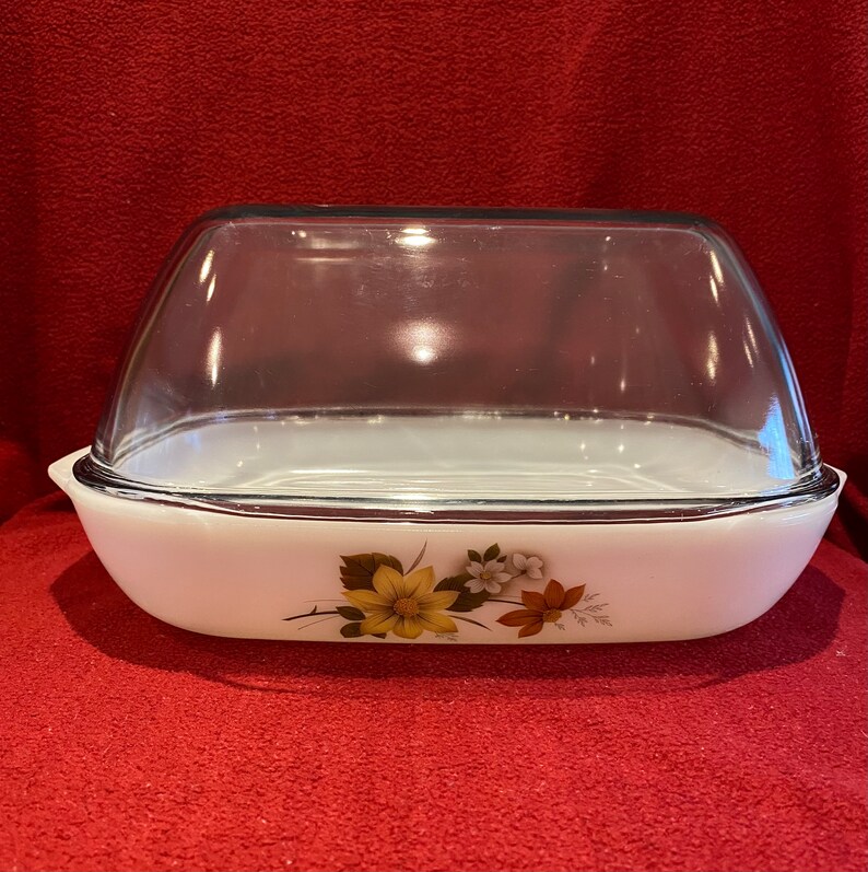 Pyrex JAJ Autumn Glory Dahlia Easy Roast Dish 535 image 2