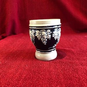 Zoller and Born Salt Glazed Wine Cup 80mm tall 71mm diameter at rim and 48mm diameter at base.