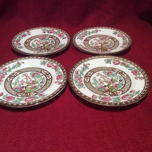 Bridgwood Indian Tree Saucer 12.5cm diameter set of 4 circa 1920's