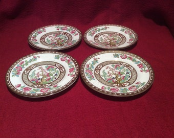 Bridgwood Indian Tree Saucer 12.5cm diameter set of 4 circa 1920's