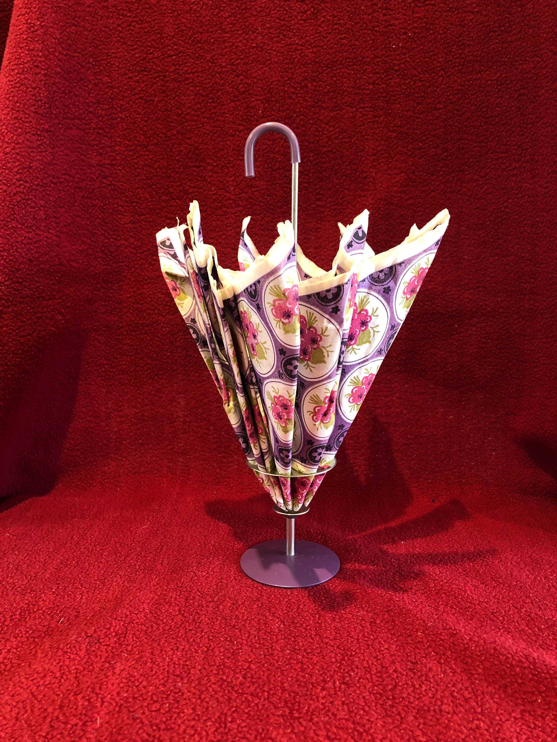 Retro Kitsch Serviet Holder Umbrella Napkin Holder. Holds Ten Etsy