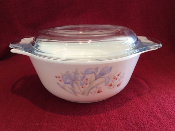Pyrex Iris Blue Iris Casserole Dish 800ml 504 Circa 1985 Etsy Canada