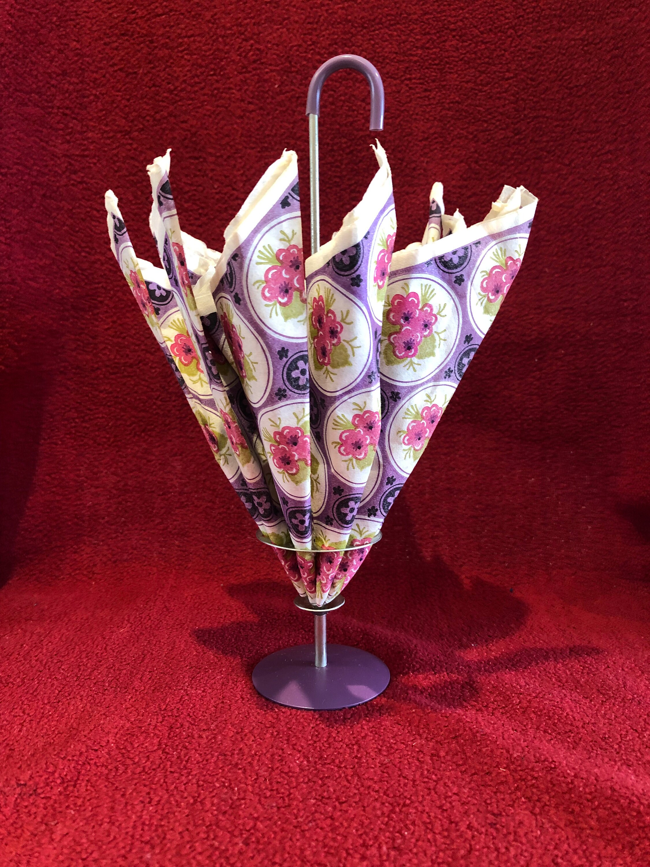 Retro Kitsch Serviet Holder Umbrella Napkin Holder. Holds Ten Etsy
