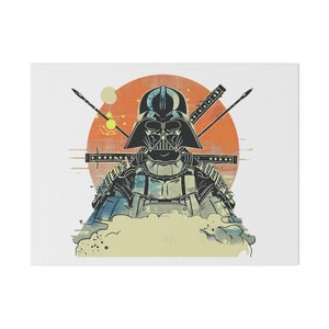 Darth Vader Star Wars Samurai Matte Canvas Print Darth Vader Japanese Samurai Matte Canvas Print Gift for Dad Darth Vader Gift for Him 12x9