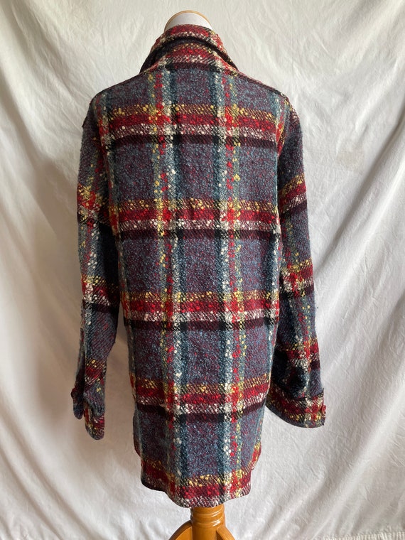 vintage 70s multicolor plaid shirt collared jacket - image 4