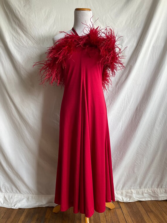 halter dress red Gem