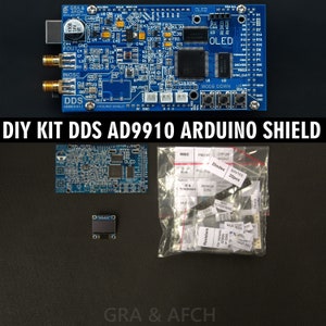 DIY KIT Arduino Shield AD9910 Signal Generator Low Spurs Harmonics (options: OLED Display, Clock Type)
