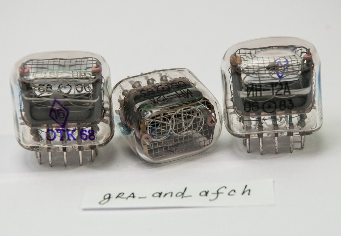 Set of IN12 Nixie Tubes 6 Pcs Etsy