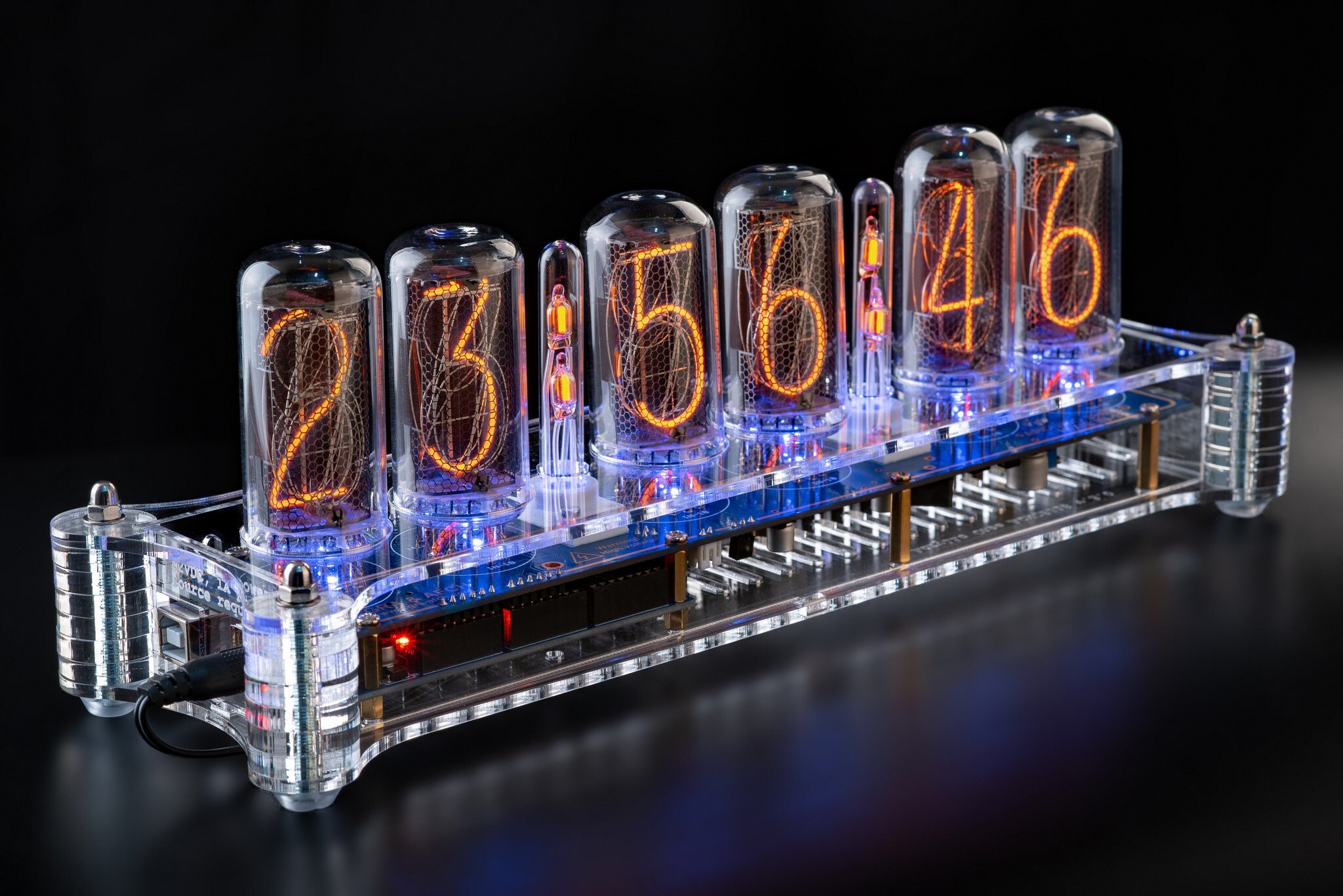 IN-18 Arduino Shield Nixie Tubes Clock in Acrylic Case TUBES OPTIONAL ...