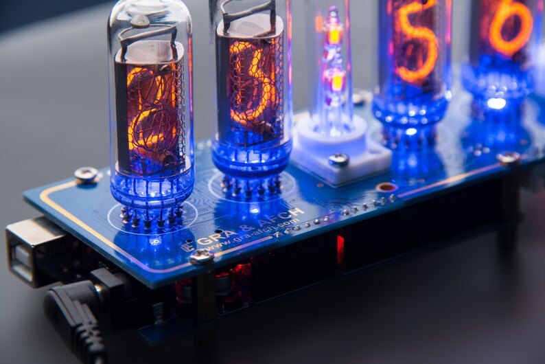 Nixie Tubes Clock IN14 Arduino Shield arduino GPS Temp. Etsy