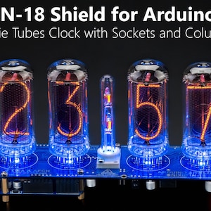 IN-18 Shield for Arduino Nixie Tubes Clock NCS318-4 with Column [4 Tubes] [TUBES OPTIONAL]