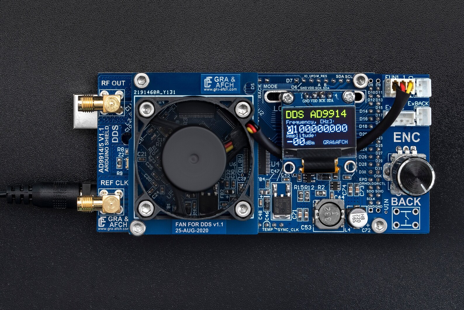 DDS AD9914 Arduino Shield RF Signal Generator [1.4ghz @3.5ghz Core ...