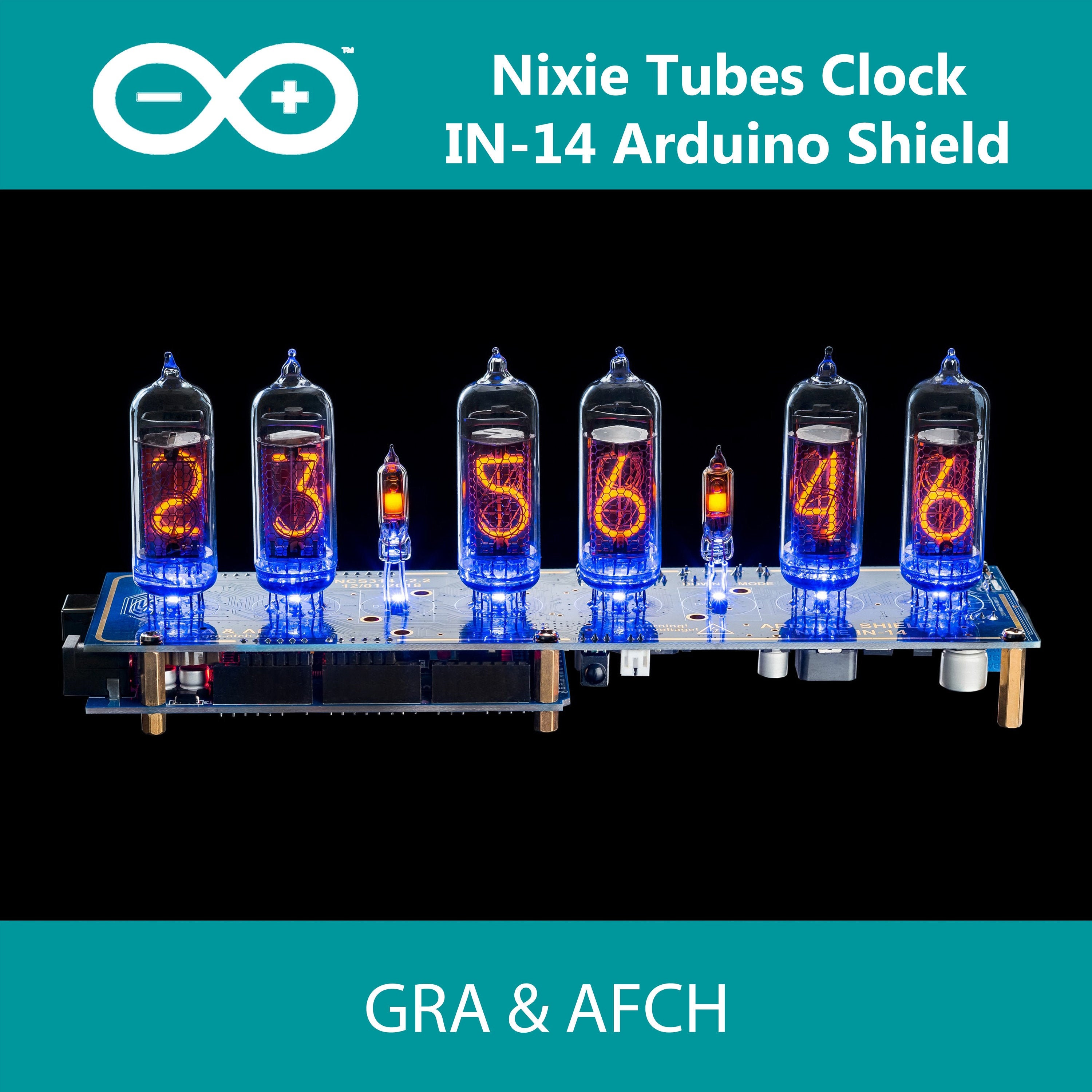 Nixie Clock on IN14 Tubes With Shield NCS314 V2.2 With Arduino uno or