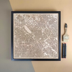 Carte en bois personnalisée de San José - Cadeau d'art mural pour décoration d'intérieur