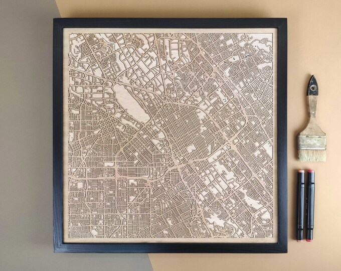 San Jose Personalized Wooden Map - Home Decor Wall Art Gift