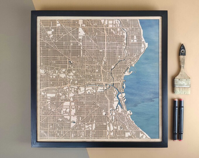 Milwaukee Personalized Wooden Map - Home Decor Wall Art Gift