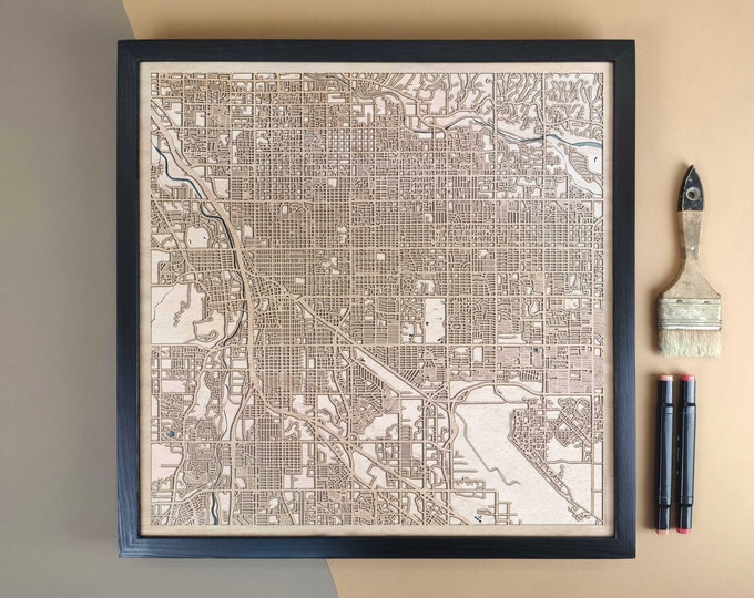 Tucson Personalized Wooden Map - Home Decor Wall Art Gift