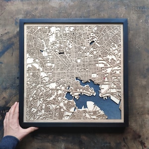 Plan en bois de Baltimore - Plan de la ville en 3D