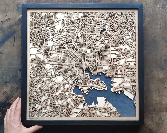 Baltimore Wood Map - 3d City Map