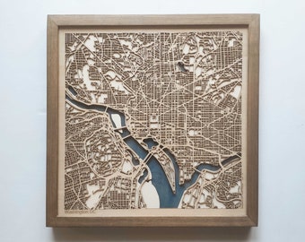 Washington Wood Map - Wall Decor