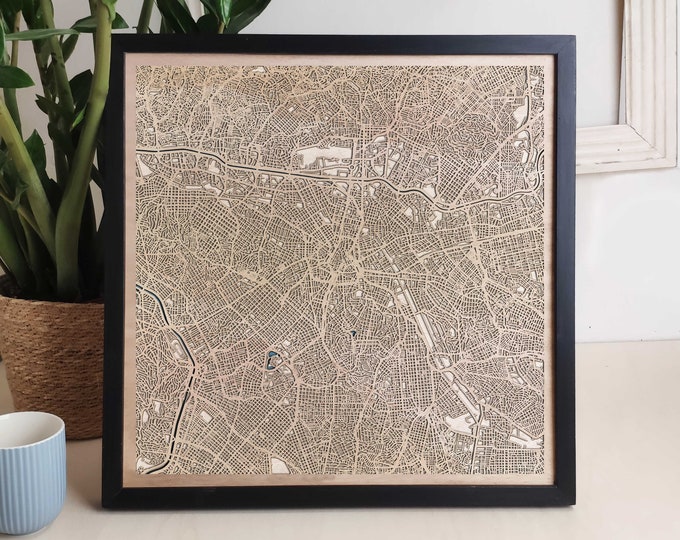 Sao Paulo Custom Wood Map - Personalized Art Gift