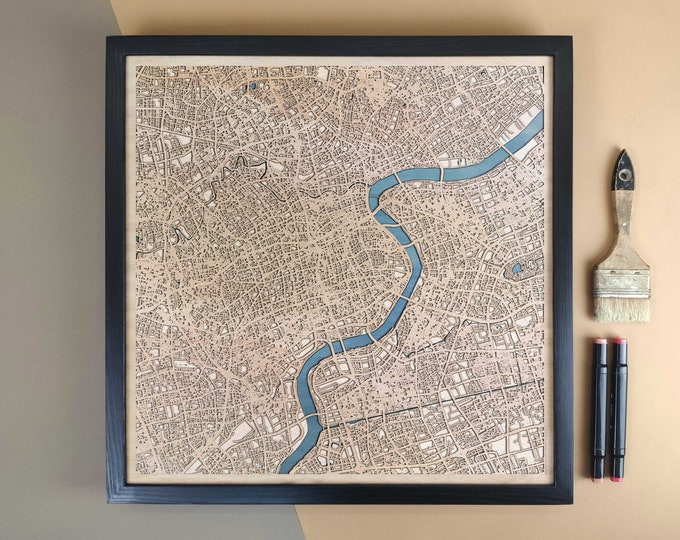 Shanghai Personalized Wooden Map - Home Decor Wall Art Gift