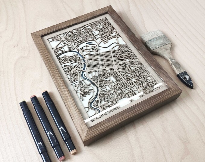 Sacramento Wood Map - Wall Decor